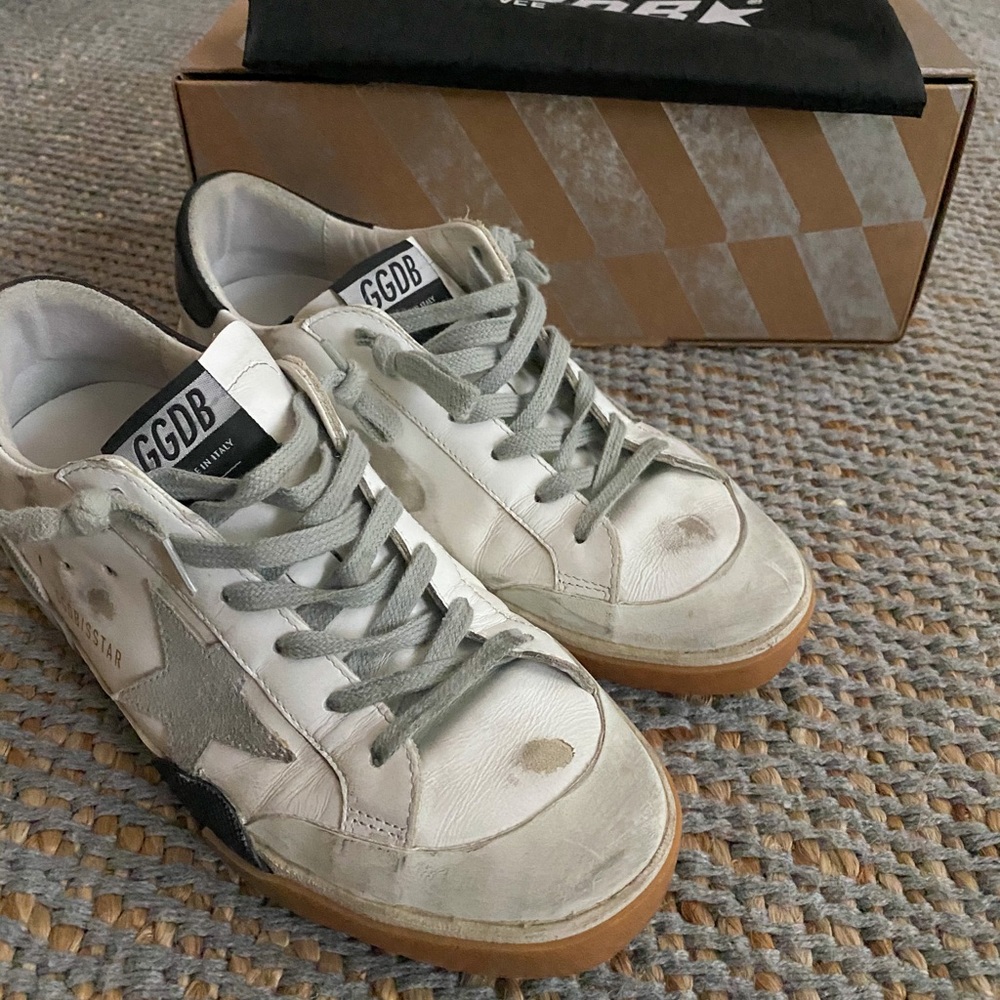 Golden Goose Superstar Distressed Leather Sneakers